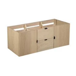 Meuble Sous-Vasque|Mob-In Meuble double vasque 140cm chêne STUDIO suspendu