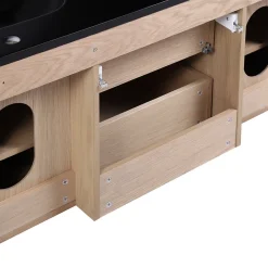 Meuble Sous-Vasque|Mob-In Meuble double vasque 140cm chêne STUDIO suspendu