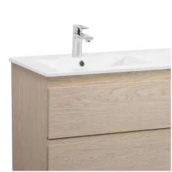 Mob-In Meuble double vasque SORRENTO suspendu avec plan vasque en céramique 120cm