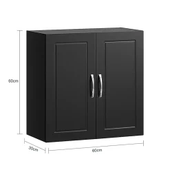 Sobuy Meuble Haut Armoire de Toilettes Salle de Bain Suspendue, 2 Portes, FRG231-SCH,