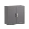 Sobuy Meuble Haut Armoire de Toilettes Salle de Bain Suspendue, 2 Portes, FRG231-DG,