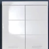 Armoire De Salle De Bains|Trend Team Meuble haut de salle de bain AMANDA - 2 portes - Blanc brillant - L73 x P23 x H77 cm -