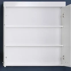 Armoire De Salle De Bains|Trend Team Meuble haut de salle de bain AMANDA - 2 portes - Blanc brillant - L73 x P23 x H77 cm -