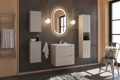 Armoire De Salle De Bains|Furnidea Meuble haut de salle de bain suspendue NOVA CACHEMIRE 20 x 57 cm