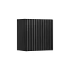 Meublorama Meuble haut de salle de bain VANO 1 porte Noir mat L30 x P18 x H30 cm Meuble suspendu