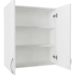 Armoire De Salle De Bains|Pier Import Meuble haut salle de bains blanc, poignées métal MARFA