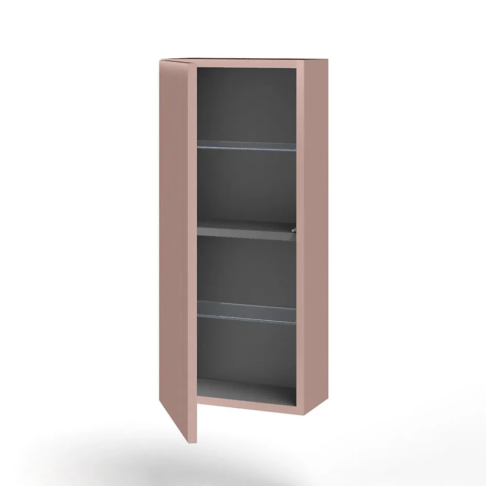 Armoire De Salle De Bains|Aqa Design Meuble haut SOLMIRA rose poudré