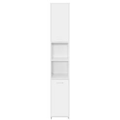 Colonne De Salle De Bains|Meuble De Salle De Bains Faible Profondeur|Ml-Design Meuble haute salle de bain colonne étroite de rangement blanc MDF 30x190x30 cm