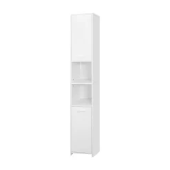 Colonne De Salle De Bains|Meuble De Salle De Bains Faible Profondeur|Ml-Design Meuble haute salle de bain colonne étroite de rangement blanc MDF 30x190x30 cm