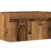 Vidaxl Meuble lavabo de salle de bain vieux bois bois d'ingénierie