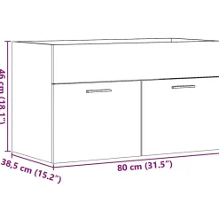 Vidaxl Meuble lavabo de salle de bain vieux bois bois d'ingénierie