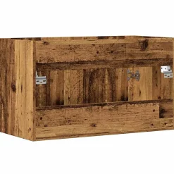 Vidaxl Meuble lavabo de salle de bain vieux bois bois d'ingénierie