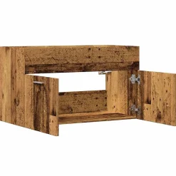 Vidaxl Meuble lavabo de salle de bain vieux bois bois d'ingénierie