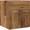 Meuble Wc|Vidaxl Meuble lavabo de salle de bain vieux bois bois d'ingénierie