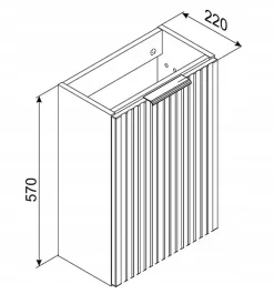 Furnidea Meuble lave main à suspendre ADEL BLANC 40 cm