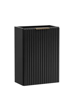 Furnidea Meuble lave main à suspendre ADEL NOIR 40 cm