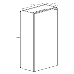 Lave-Mains|GoodHome Meuble lave mains à poser Imandra gris taupé L.44 x H.79 cm