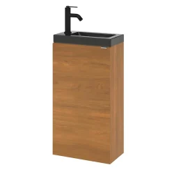 Lave-Mains|GoodHome Meuble lave mains à poser effet noyer l.44 x H.79 x P.23 cm, Imandra