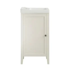 GoodHome Meuble lave mains à poser blanc mat l.44 cm Perma + plan vasque blanc Lana,
