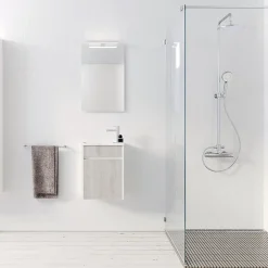 Lave-Mains|Aurlane Meuble Lave Mains MINI 40x50x22 cm - Gris et Blanc