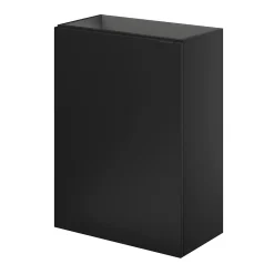 GoodHome Meuble lave mains suspendu noir mat l.44 x H.55 x P.23 cm, Imandra