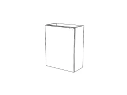 Lave-Mains|GoodHome Meuble lave mains suspendu gris l.44 x H.55 x P.23 cm Imandra, Imandra