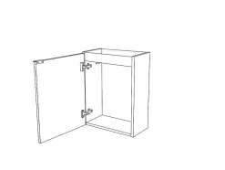 GoodHome Meuble lave mains suspendu effet chêne l.44 x H.55 x P.23 cm, Imandra