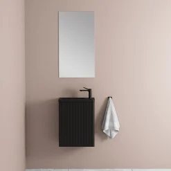 Jindoli Meuble lave-main Aquanero noir 40 cm