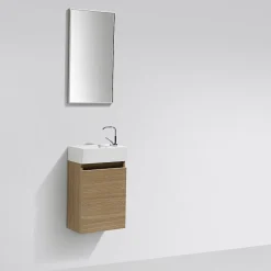 Lave-Mains|Stano Meuble lave-main salle de bain design SIENA largeur 40 cm chêne clair texture