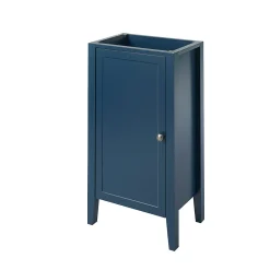 GoodHome Meuble lave-mains à poser 1 porte bleu mat l.44 x H.80 x P.30 cm, Perma