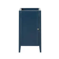 GoodHome Meuble lave-mains à poser 1 porte bleu mat l.44 x H.80 x P.30 cm, Perma
