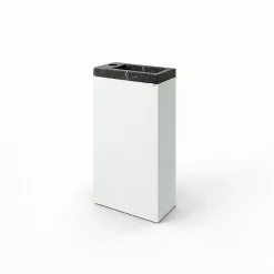Homesight Meuble lave-mains à poser blanc mat l.44 cm Imandra + plan vasque effet marbre noir, GoodHome