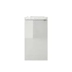 GoodHome Meuble lave-mains à poser blanc brillant l.44 cm Imandra + plan vasque terrazzo,