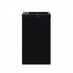 Homesight Meuble lave-mains à poser noir mat l.44 cm Imandra + plan vasque effet marbre noir, GoodHome