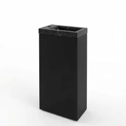 Homesight Meuble lave-mains à poser noir mat l.44 cm Imandra + plan vasque effet marbre noir, GoodHome
