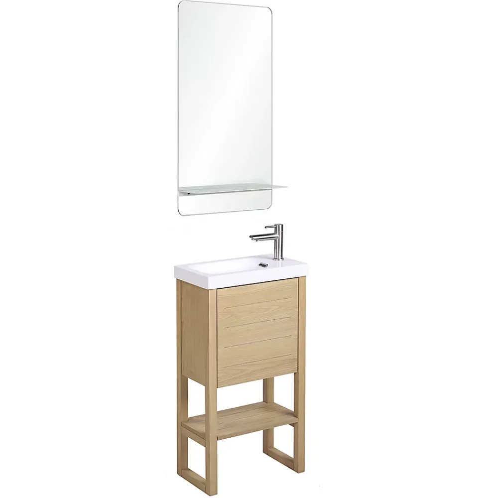 Mob-In Meuble lave-mains ATOLL avec vasque blanche + miroir