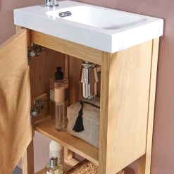 Mob-In Meuble lave-mains ATOLL avec vasque blanche + miroir