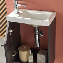 Mob-In Meuble lave-mains AVA Noir carbone