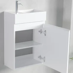 Lave-Mains|Lomazoo Meuble lave-mains blanc brillant Malibu - 40cm