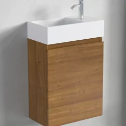 Lomazoo Meuble lave-mains chêne chaud Malibu - 40cm