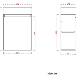 Lomazoo Meuble lave-mains chêne chaud Malibu - 40cm