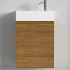Lomazoo Meuble lave-mains chêne chaud Malibu - 40cm