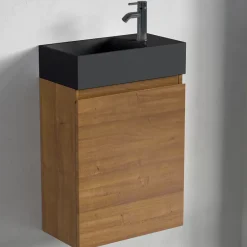 Lomazoo Meuble lave-mains chêne chaud Malibu - 40cm