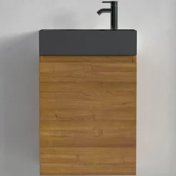 Lomazoo Meuble lave-mains chêne chaud Malibu - 40cm