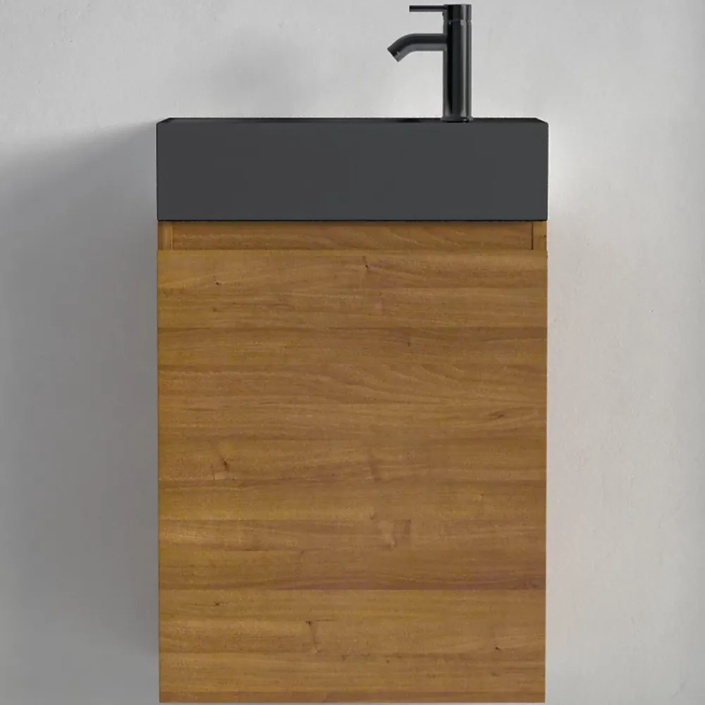 Lomazoo Meuble lave-mains chêne chaud Malibu - 40cm