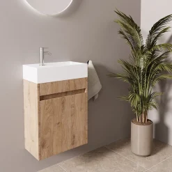 Lomazoo Meuble lave-mains chêne clair Ibiza- 40cm