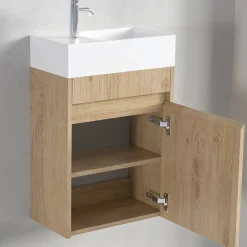 Lomazoo Meuble lave-mains chêne clair Ibiza- 40cm
