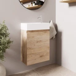 Lomazoo Meuble lave-mains chêne clair Malibu - 40cm