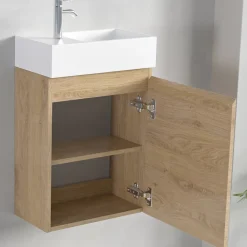 Lomazoo Meuble lave-mains chêne clair Malibu - 40cm