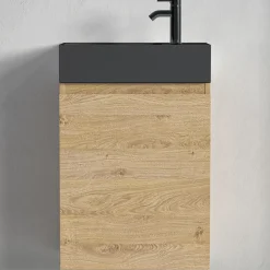 Lave-Mains|Lomazoo Meuble lave-mains chêne clair Malibu - 40cm